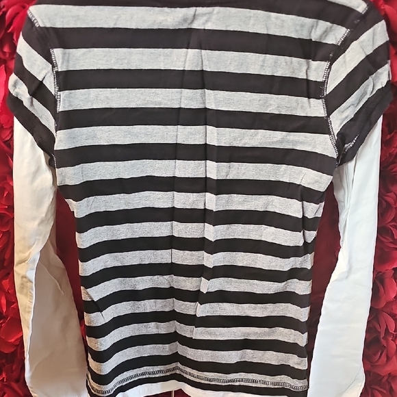 Copper Key Girls Striped Layered Shirt with Horse Glitter Design Size 14 - Picture 8 of 8